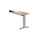 TR10 single return desk 800mm x 600mm - silver frame, beech top