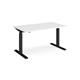 Elev8 Touch straight sit-stand desk 1400mm x 800mm - black frame, white top
