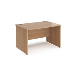 Maestro 25 straight desk 1200mm x 800mm - beech top with panel end leg