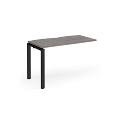 Adapt add on unit single 1200mm x 600mm - black frame, grey oak top