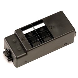 Under desk power bar 2 x RJ45 sockets - black