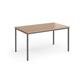 Flexi 25 rectangular table with graphite frame 1400mm x 800mm - beech