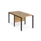 Maestro 25 back to back straight desks 800mm x 1600mm - black bench leg frame, oak top