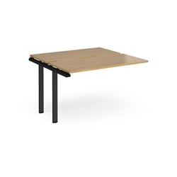 Adapt sliding top add on unit single 1200mm x 1200mm - black frame, oak top