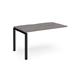 Adapt add on unit single 1400mm x 800mm - black frame, grey oak top