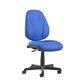Bilbao fabric operators chair with lumbar support and no arms - blue