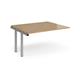 Adapt add on units back to back 1400mm x 1200mm - silver frame, oak top