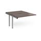 Adapt add on units back to back 1200mm x 1600mm - silver frame, walnut top