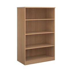 Deluxe bookcase 1600mm high with 3 shelves - beech