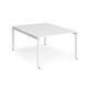 Adapt back to back desks 1200mm x 1600mm - white frame, white top