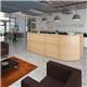 Denver large curved complete reception unit - beech with white panels