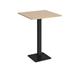 Brescia square poseur table with flat square black base 800mm - kendal oak