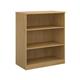 Deluxe bookcase 1200mm high with 2 shelves - oak