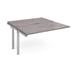 Adapt sliding top add on unit single 1400mm x 1600mm - silver frame, grey oak top