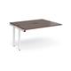 Adapt add on units back to back 1400mm x 1200mm - white frame, walnut top