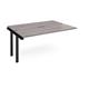 Adapt sliding top add on unit single 1600mm x 1200mm - black frame, grey oak top