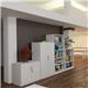 Deluxe bookcase 1200mm high with 2 shelves - white