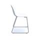 Strut multi-purpose chair with chrome sled frame - white