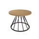 Figaro coffee table with black spiral base - kendal oak