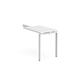 Adapt add on unit single return desk 800mm x 600mm - white frame, white top