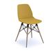 Strut multi-purpose chair with natural oak 4 leg frame and black steel detail - mustard