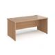 Contract 25 straight desk with panel leg 1600mm x 800mm - beech