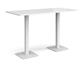 Brescia rectangular poseur table with flat square white bases 1800mm x 800mm - white