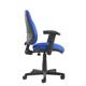 Bilbao fabric operators chair with lumbar support and adjustable arms - blue