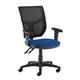 Altino mesh back PCB operator chair with adjustable arms - blue