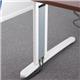 TR10 straight desk 1000mm x 800mm - white frame, beech top