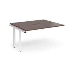Adapt add on units back to back 1400mm x 1200mm - white frame, walnut top