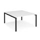 Adapt back to back desks 1400mm x 1600mm - black frame, white top