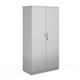 Deluxe double door cupboard 2000mm high with 4 shelves - white