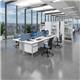 Contract 25 straight desk with 3 drawer pedestal and silver H-Frame leg 1600mm x 800mm - white top
