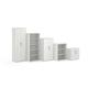 Duo double door cupboard 740mm high with 1 shelf - white