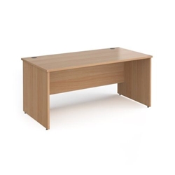 Contract 25 straight desk with panel leg 1600mm x 800mm - beech