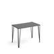 Tikal straight desk 1000mm x 600mm with hairpin legs - black legs, grey top