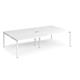 Adapt sliding top double back to back desks 2800mm x 1600mm - white frame, white top