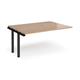 Adapt sliding top add on unit single 1600mm x 1200mm - black frame, beech top