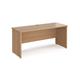 Maestro 25 straight desk 1600mm x 600mm - beech top with panel end leg