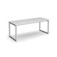 Otto benching solution dining table 1800mm wide - silver frame, white top