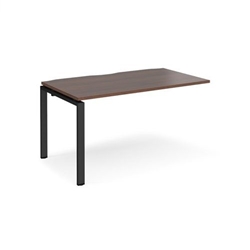 Adapt add on unit single 1400mm x 800mm - black frame, walnut top
