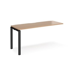 Adapt add on unit single 1600mm x 600mm - black frame, beech top
