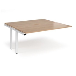 Adapt sliding top add on units 1600mm x 1600mm - white frame, beech top
