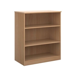 Deluxe bookcase 1200mm high with 2 shelves - beech