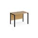 Maestro 25 straight desk 1000mm x 600mm - black bench leg frame, oak top