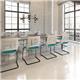 Adapt square boardroom table 1600mm x 1600mm - black frame, white top