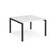 Adapt back to back desks 1200mm x 1200mm - black frame, white top