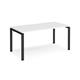 Adapt single desk 1600mm x 800mm - black frame, white top