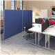 Floor standing fabric screen 1500mm high x 1200mm wide - blue